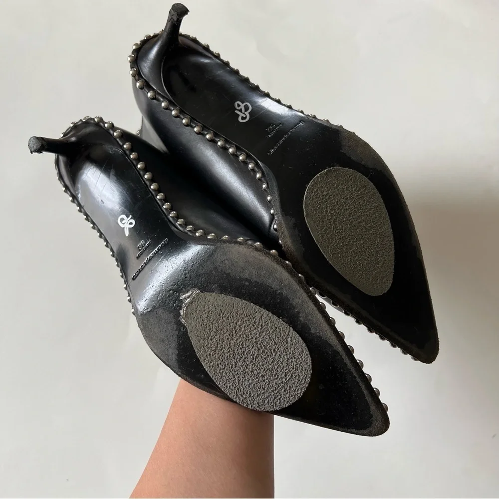 Alexander Wang Eri Studded Leather Ankle Boots In Black